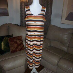 Striped ribbed Sleeveless Hugging Dress XXL(19)